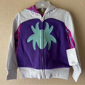 Disney Kids Purple and Gray Spider Hoodie